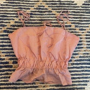 Lovers + friends top, size small, pink stripes